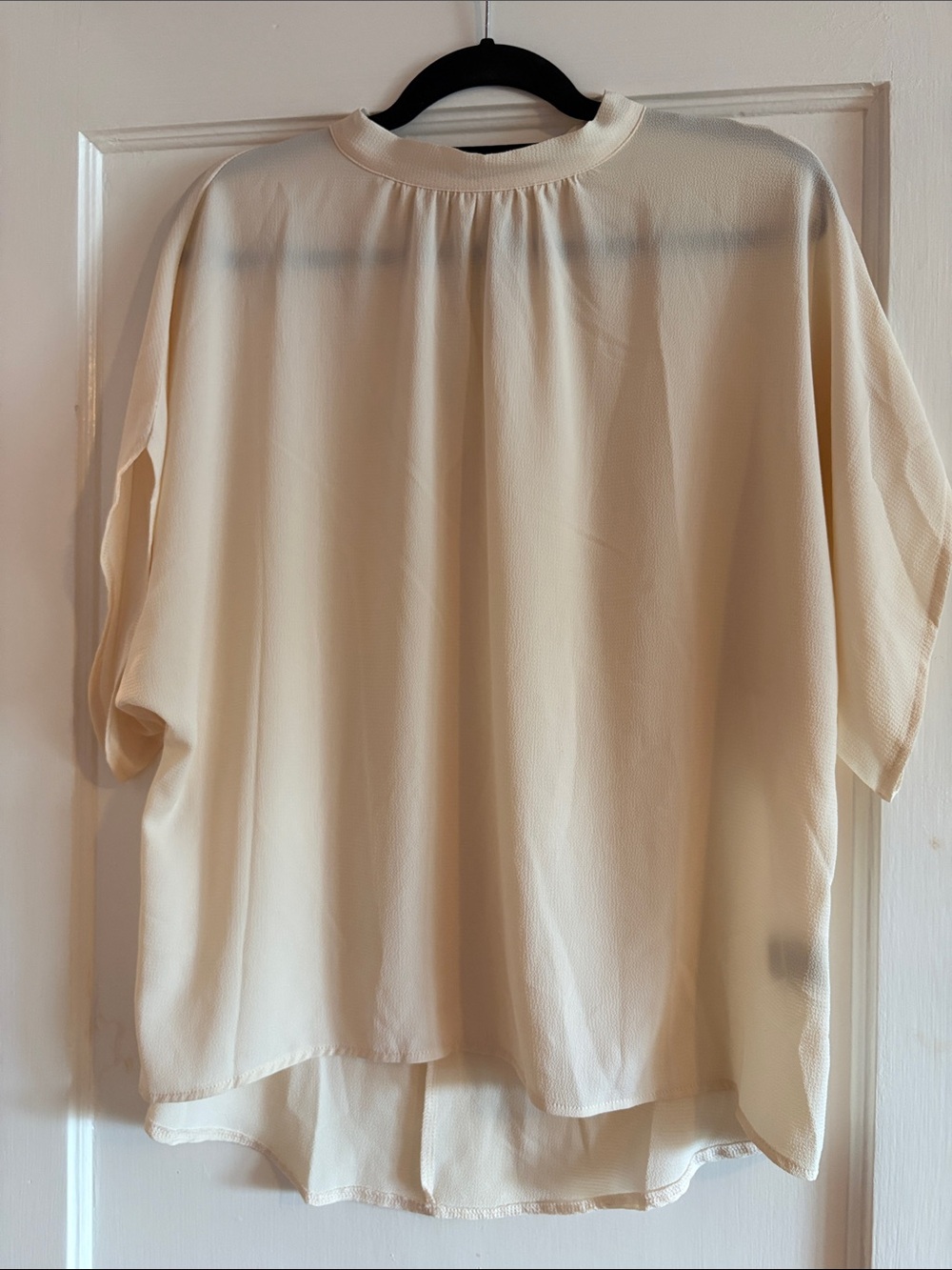 SHEIN Cream Short Sleeve Blouse